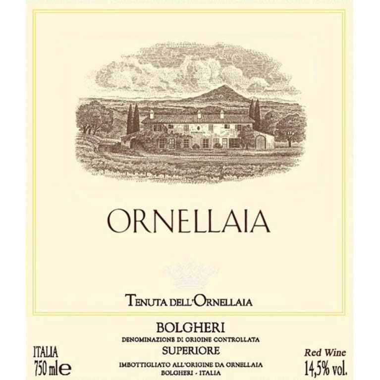 Ornellaia 1999 Front Label