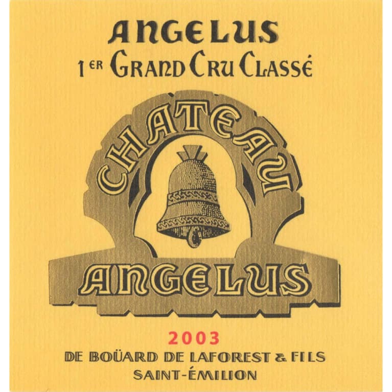 Chateau Angelus 2003 Front Label
