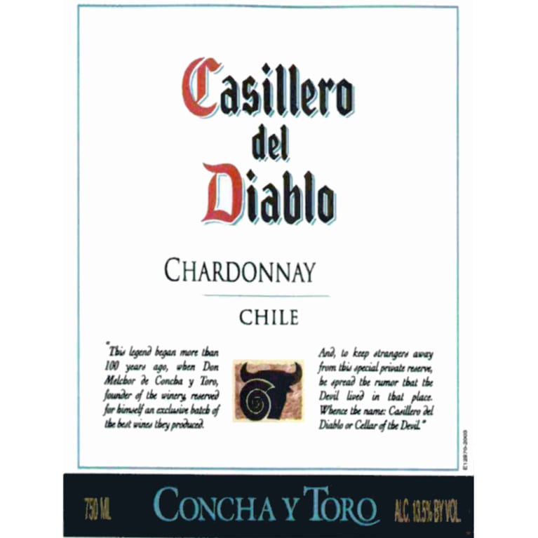Casillero del Diablo Chardonnay 2007 Front Label