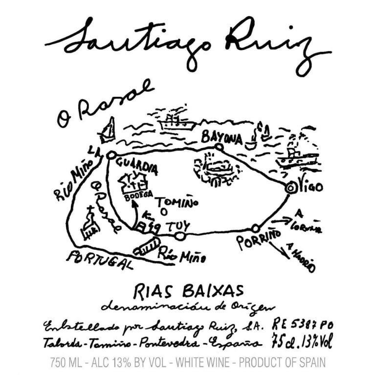 Santiago Ruiz Albarino Blend 2021 Front Label
