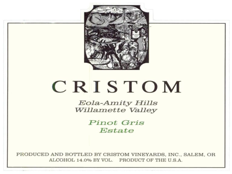 Cristom Pinot Gris 2021 Front Label