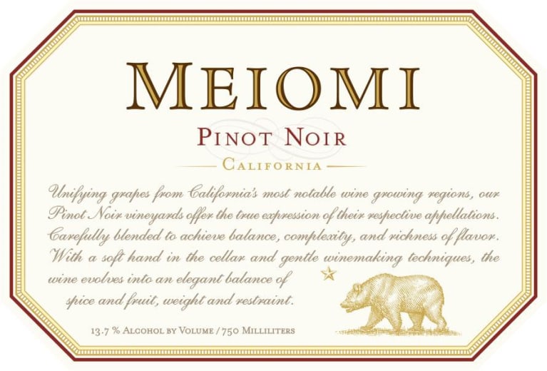 Meiomi Pinot Noir Front Label