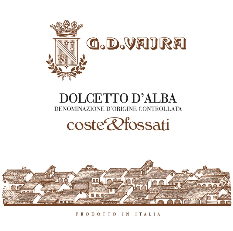 G.D. Vajra Dolcetto d'Alba Coste and Fossati 2020 Front Label