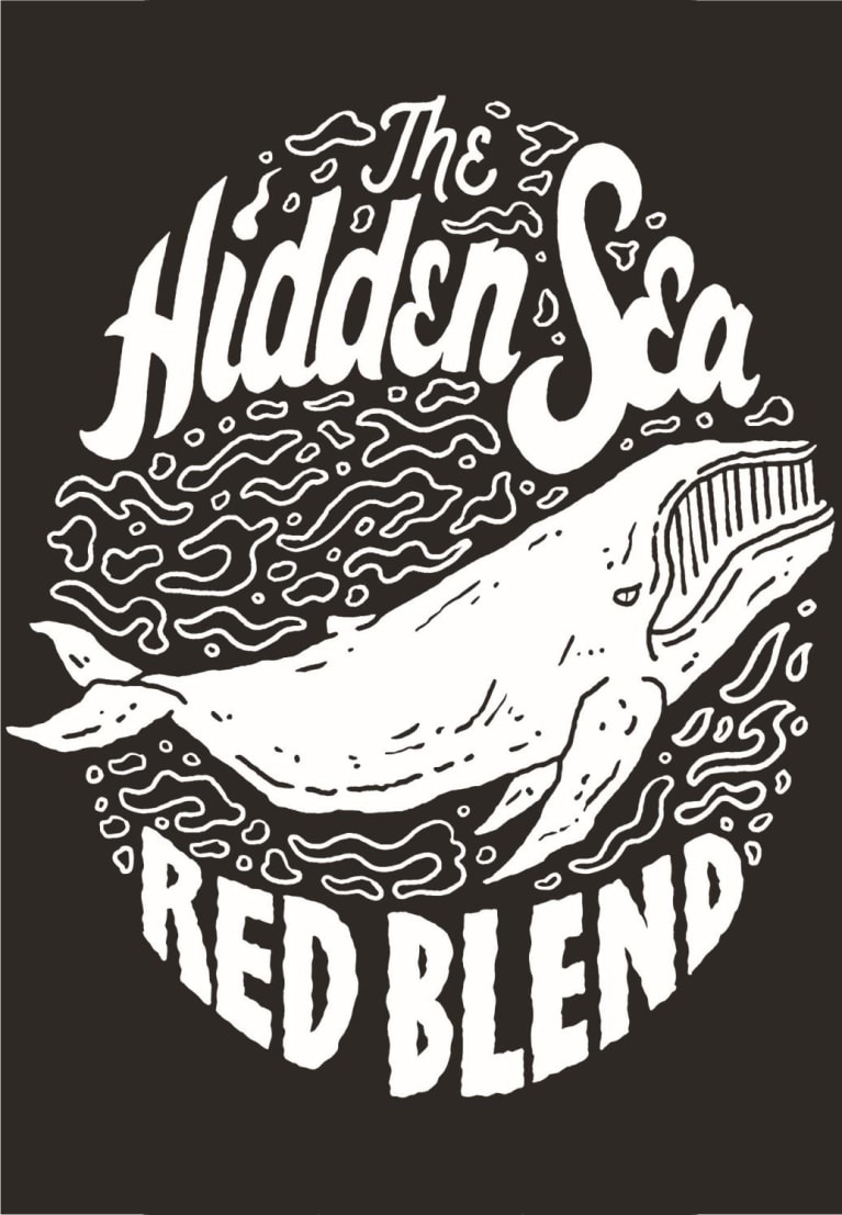 The Hidden Sea Red Blend 2019 Front Label