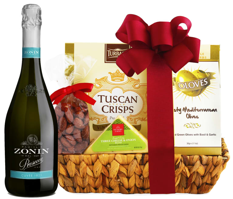 wine.com Rated Prosecco & Cheese Gift Basket Gift Product Image