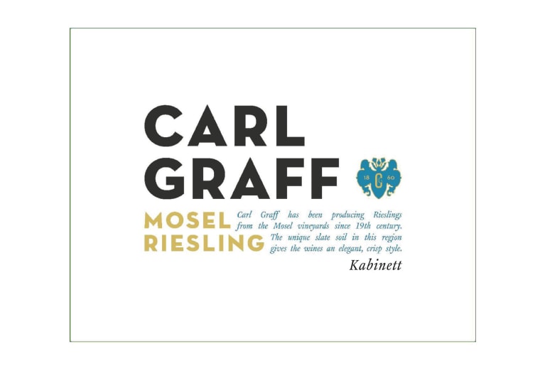 Carl Graff Mosel Riesling Kabinett 2021 Front Label