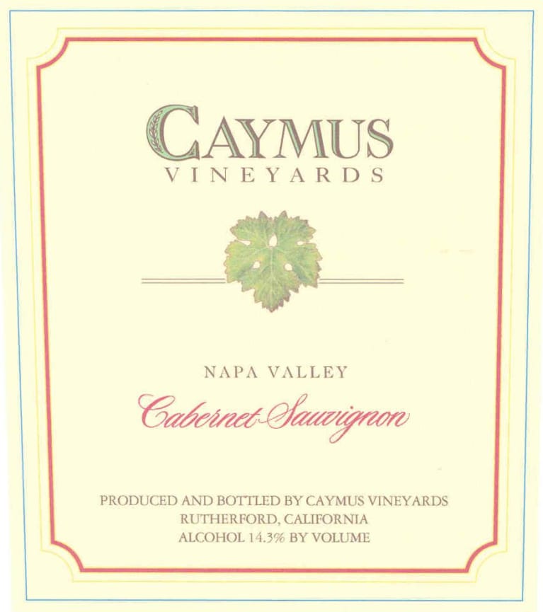 Caymus Napa Valley Cabernet Sauvignon 2000 Front Label