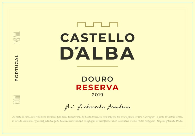 Rui Roboredo Madeira Castello d'Alba Reserva Tinto 2019 Front Label