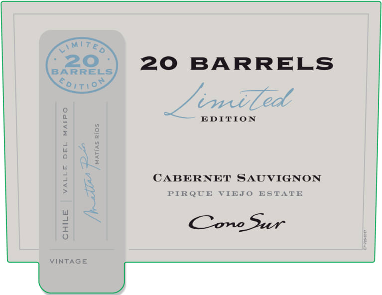 Cono Sur 20 Barrels Cabernet Sauvignon 2018 Front Label
