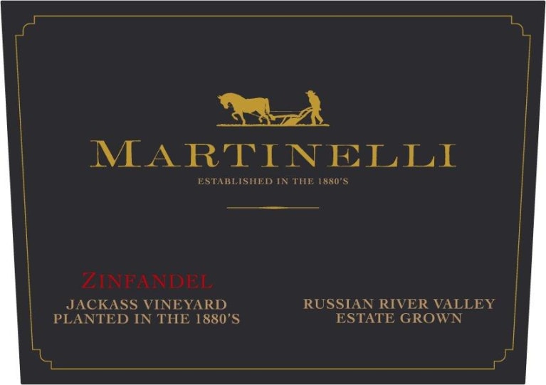 Martinelli Jackass Vineyard Zinfandel 2020 Front Label