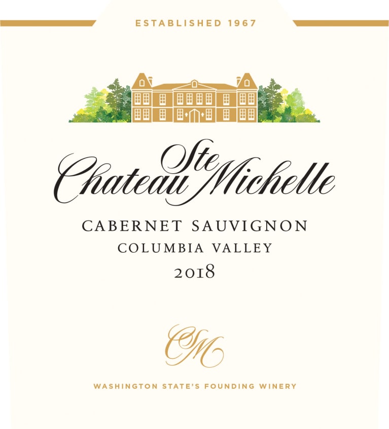 Chateau Ste. Michelle Cabernet Sauvignon 2018 Front Label