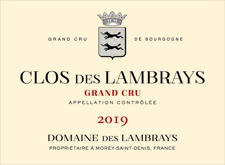 Domaine des Lambrays Clos Des Lambrays Grand Cru 2019 Front Label