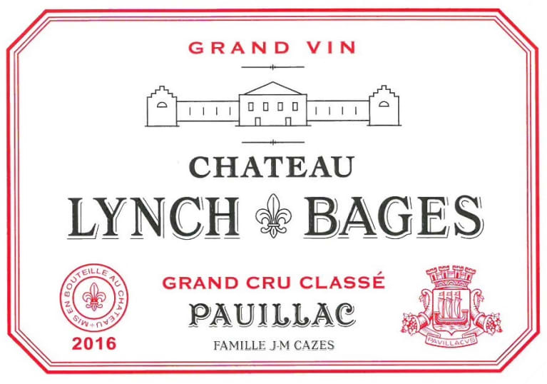 Chateau Lynch-Bages 2016 Front Label