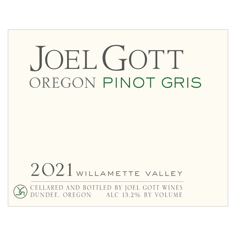 Joel Gott Oregon Pinot Gris 2021 Front Label