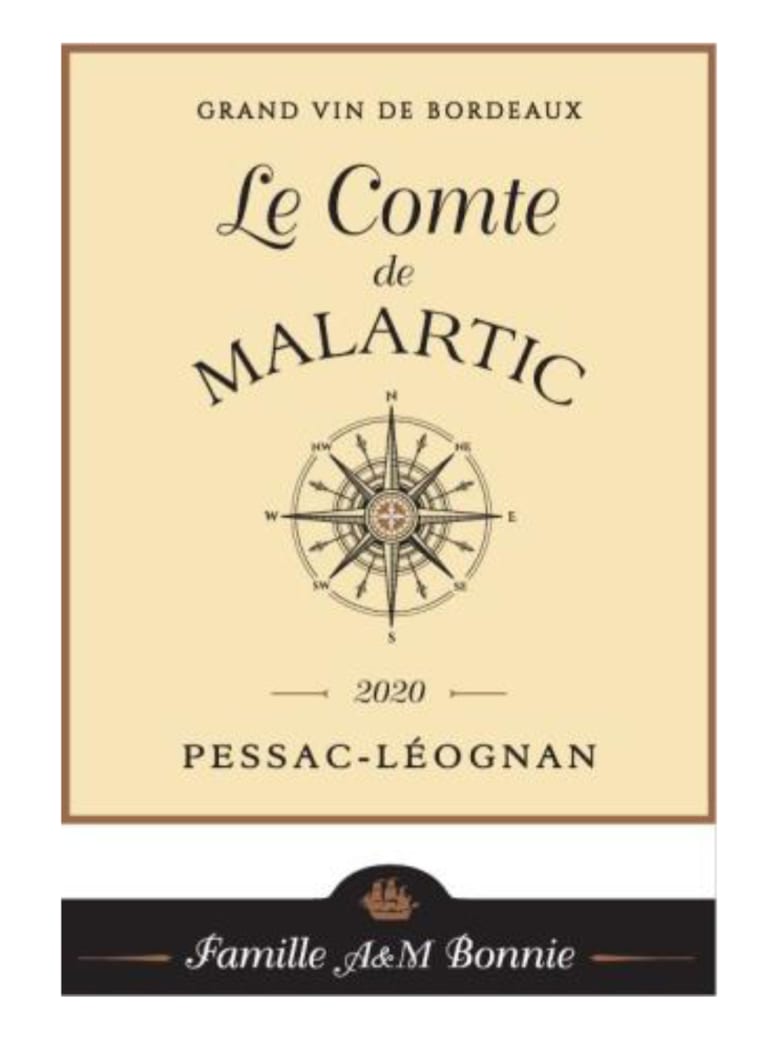 Chateau Malartic-Lagraviere Le Comte de Malartic (Futures Pre-Sale) 2020 Front Label