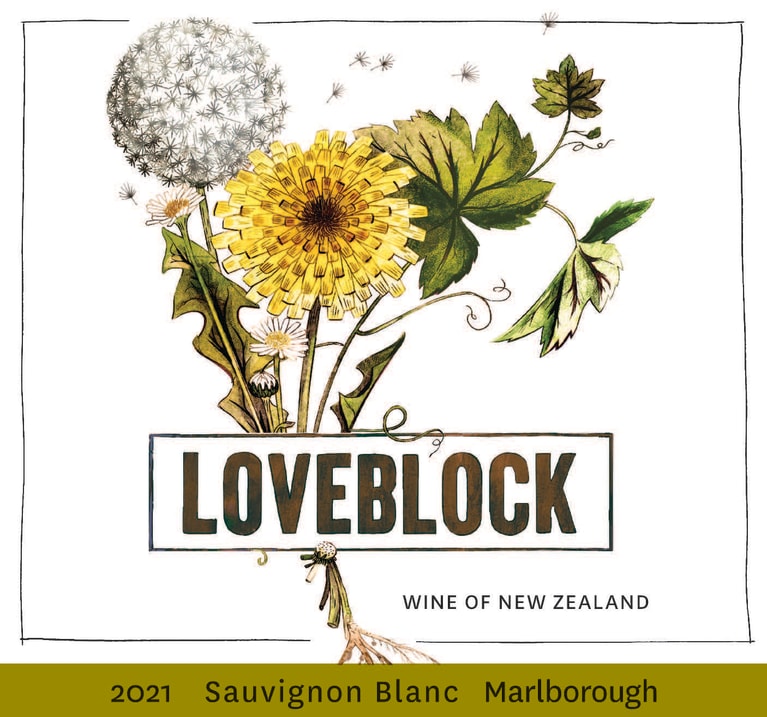 Loveblock Sauvignon Blanc 2021 Front Label