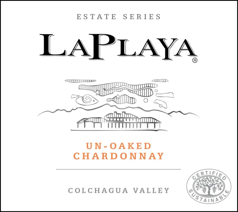 La Playa Estate Un-Oaked Chardonnay 2021 Front Label