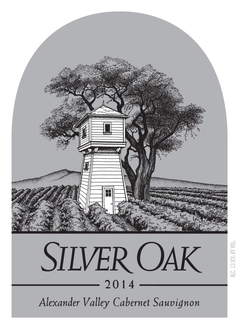 Silver Oak Alexander Valley Cabernet Sauvignon 2014 Front Label
