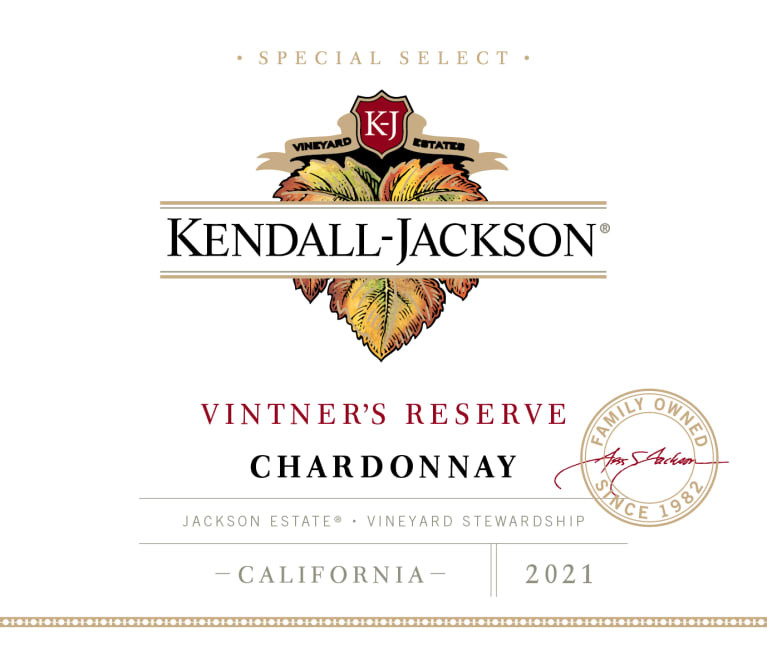 Kendall-Jackson Vintner's Reserve Chardonnay 2021 Front Label