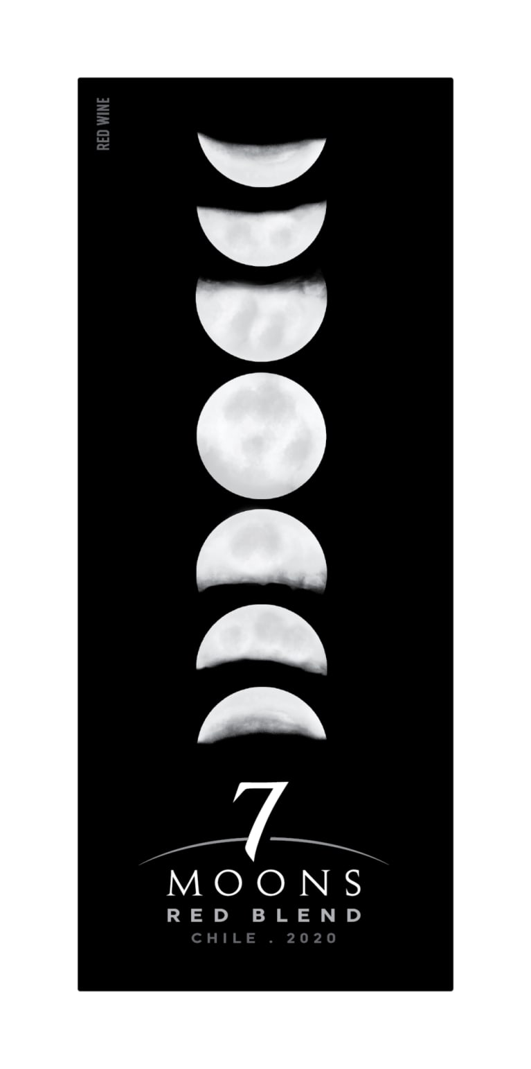 7 Moons Red Blend 2020 Front Label