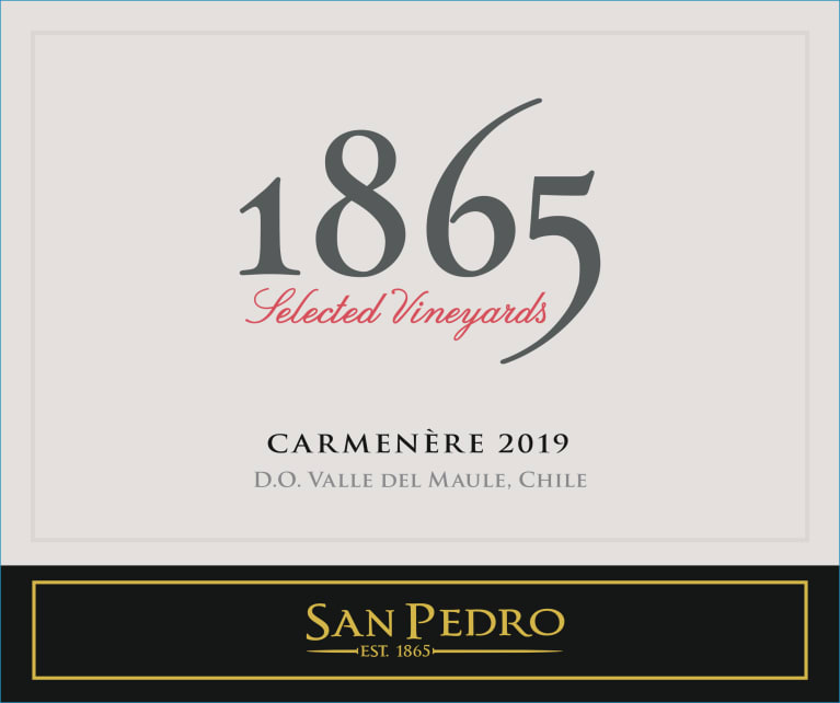 Vina San Pedro 1865 Selected Vineyards Carmenere 2019 Front Label