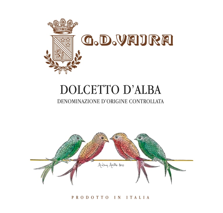 G.D. Vajra Dolcetto d'Alba 2021 Front Label