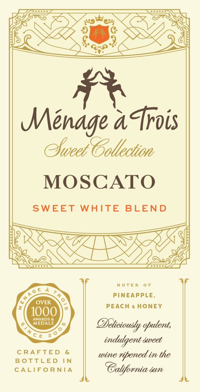 Menage a Trois Sweet Collection Moscato Front Label