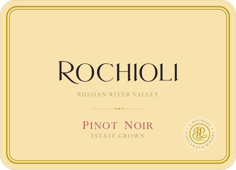 Rochioli Estate Pinot Noir 2020 Front Label