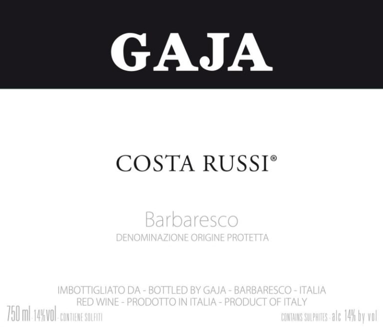 Gaja Costa Russi 2017 Front Label