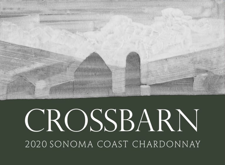Crossbarn Sonoma Coast Chardonnay 2020 Front Label