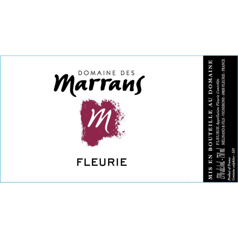 Domaine des Marrans Fleurie 2016 Front Label