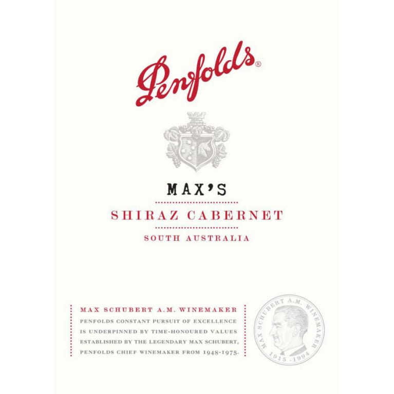Penfolds Max's Shiraz-Cabernet Sauvignon 2018 Front Label