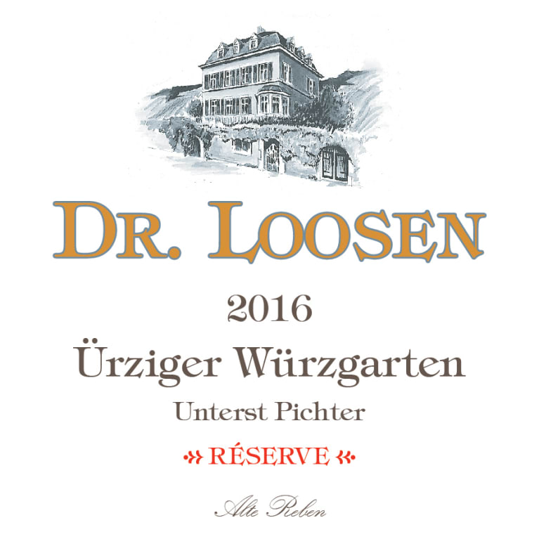 Dr. Loosen Urziger Wurzgarten Alte Reben Riesling Grosses Gewachs Reserve 2016 Front Label