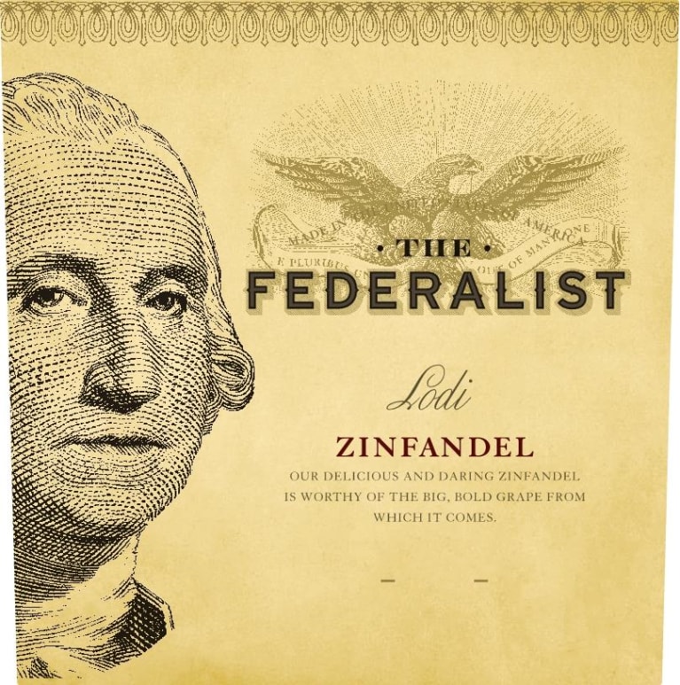 The Federalist Lodi Zinfandel 2019 Front Label
