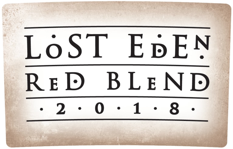 Lost Eden Red Blend 2018 Front Label