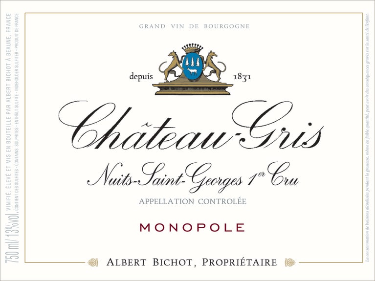 Albert Bichot Nuits-Saint-Georges Chateau Gris Premier Cru Monopole 2019 Front Label