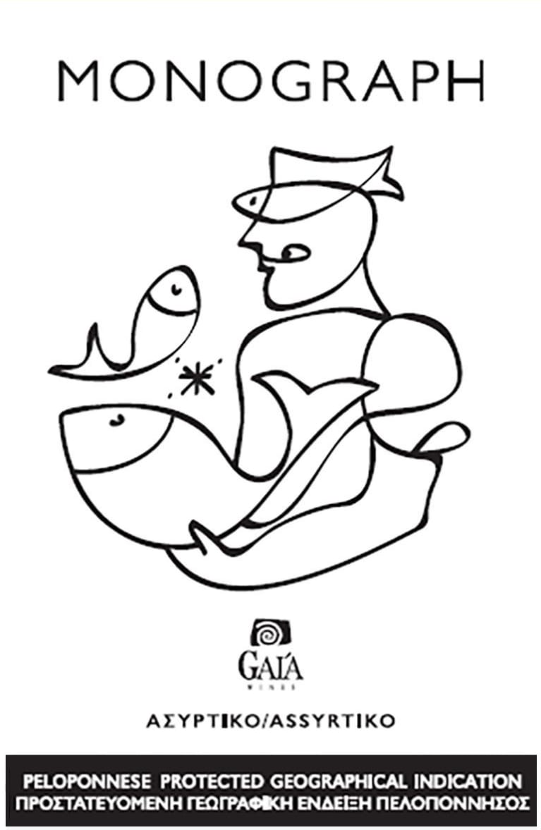 Gaia Monograph Assyrtiko 2019 Front Label