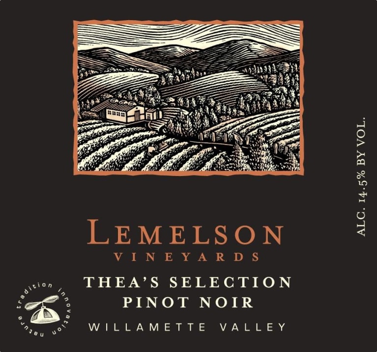 Lemelson Thea's Selection Pinot Noir 2019 Front Label
