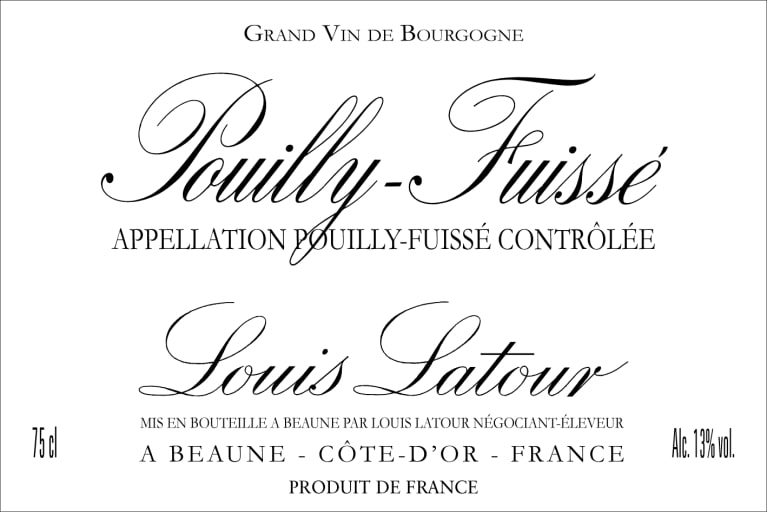 Louis Latour Pouilly-Fuisse 2020 Front Label