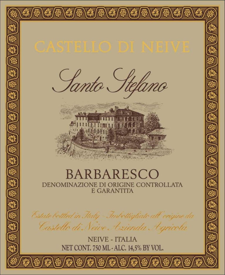 Castello di Neive Barbaresco Santo Stefano 2017 Front Label