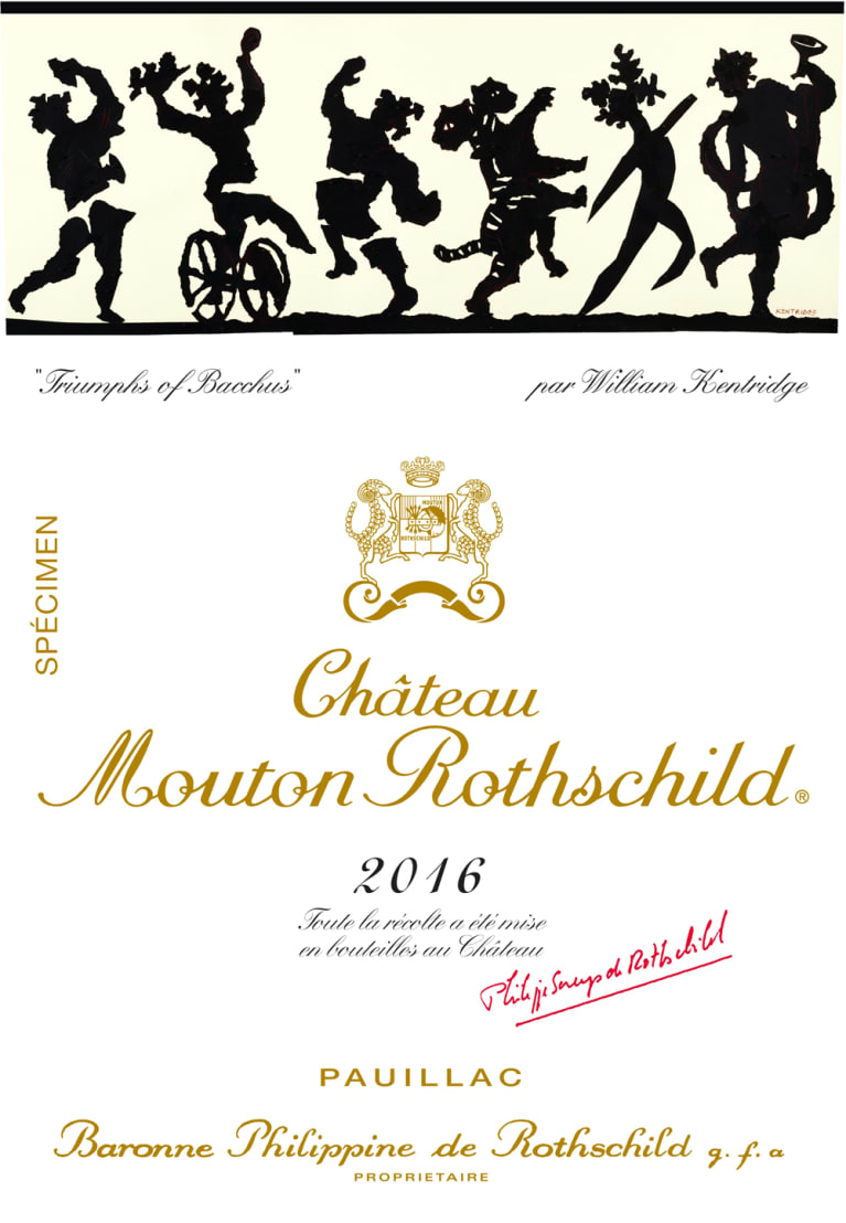 Chateau Mouton Rothschild 2016 Front Label