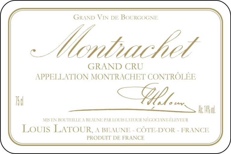 Louis Latour Montrachet Grand Cru 2018 Front Label