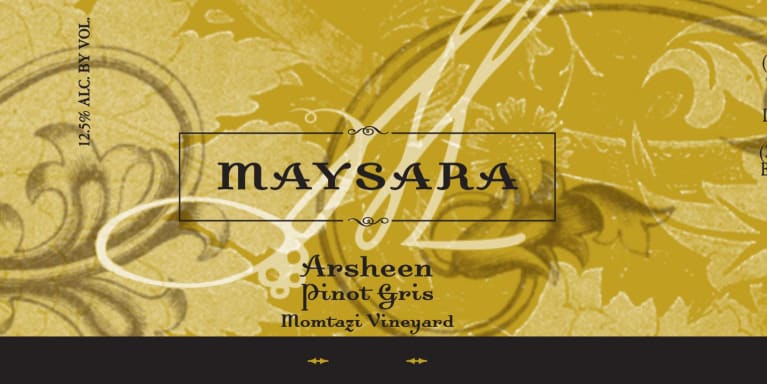 Maysara Arsheen Pinot Gris 2020 Front Label