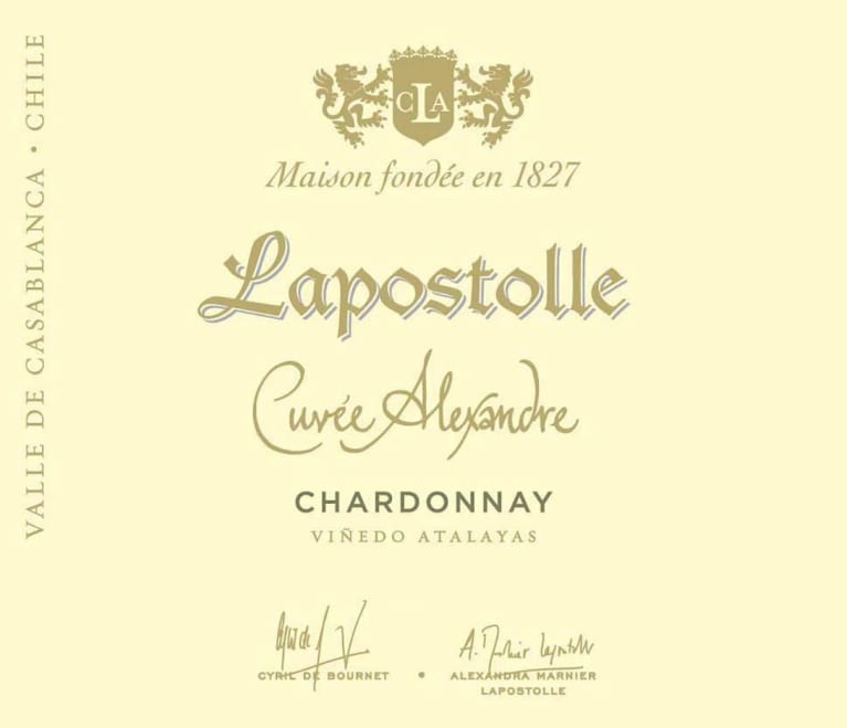 Lapostolle Cuvee Alexandre Chardonnay 2019 Front Label