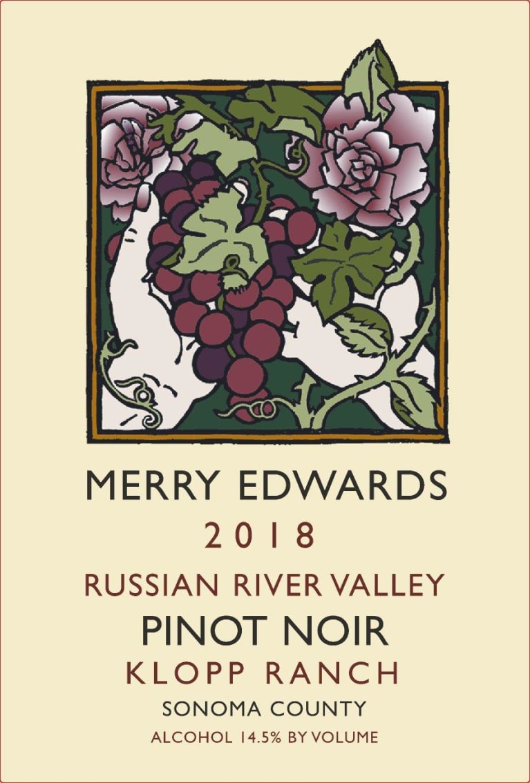 Merry Edwards Klopp Ranch Pinot Noir 2018 Front Label