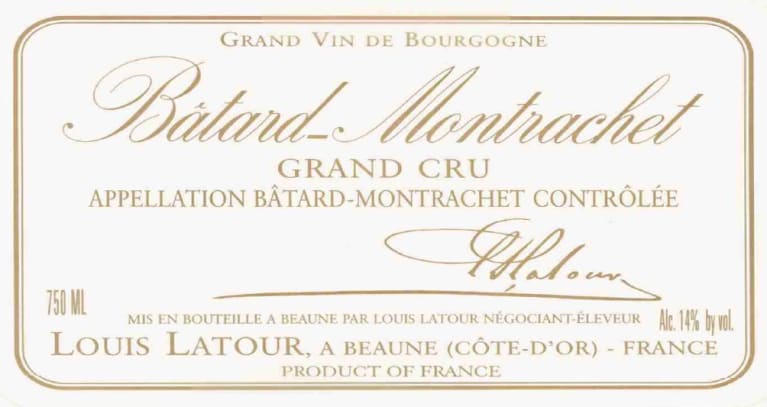 Louis Latour Batard-Montrachet Grand Cru 2018 Front Label
