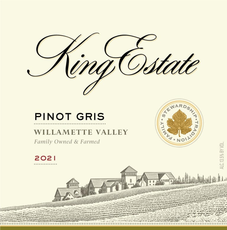 King Estate Willamette Valley Pinot Gris 2021 Front Label
