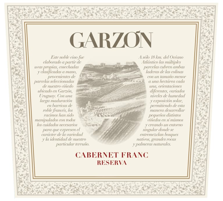 Bodega Garzon Uruguay Reserve Cabernet Franc 2020 Front Label