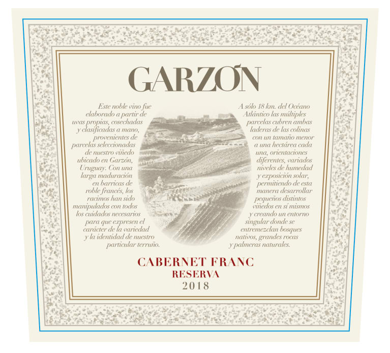Bodega Garzon Uruguay Reserve Cabernet Franc 2018 Front Label