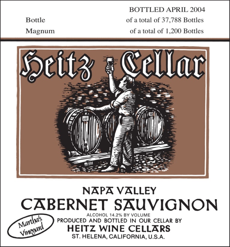 Heitz Cellar Martha's Vineyard Cabernet Sauvignon 2001 Front Label